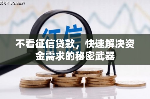 深圳不看征信贷款，快速解决资金需求的秘密武器