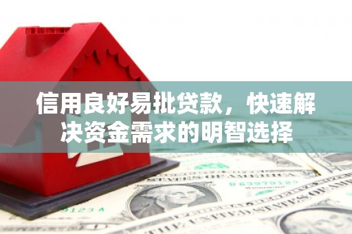 深圳信用良好易批贷款，快速解决资金需求的明智选择