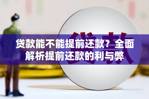 深圳贷款能不能提前还款？全面解析提前还款的利与弊