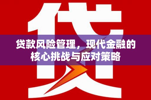 深圳贷款风险管理，现代金融的核心挑战与应对策略