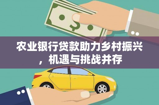 深圳农业银行贷款助力乡村振兴，机遇与挑战并存
