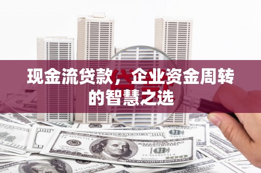 深圳现金流贷款，企业资金周转的智慧之选